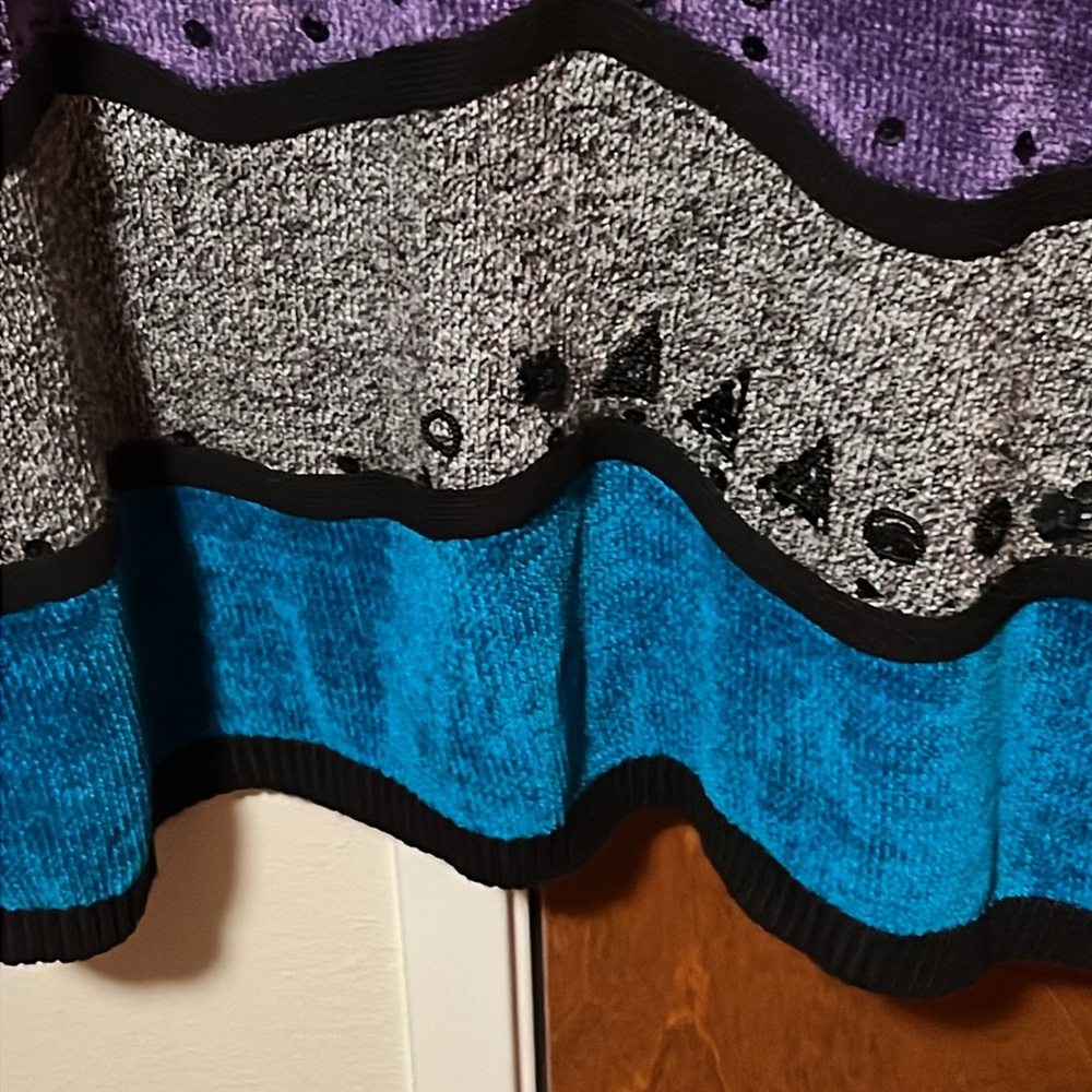 Alfred Dunner Color Block Sequined Sweater - image 8